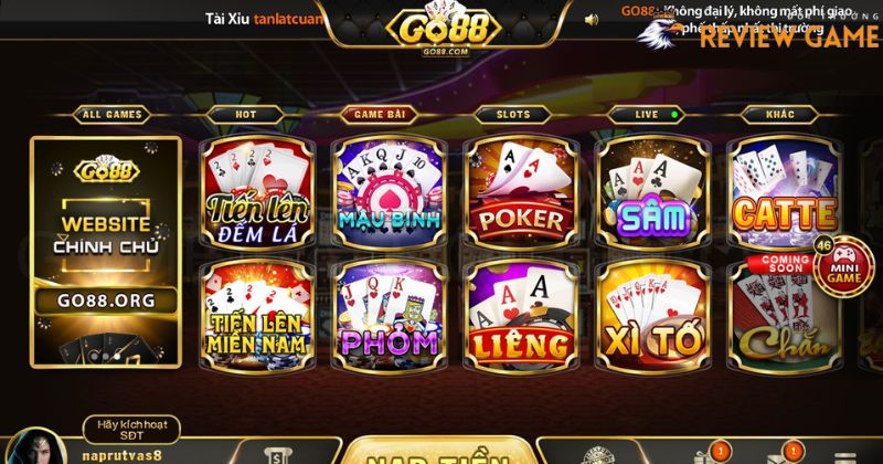 Kho Game Bài Đổi Thưởng Go88 Đặc Sắc