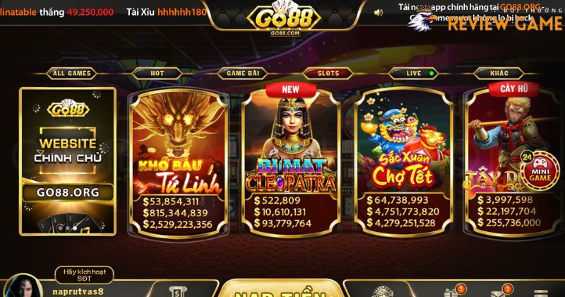 Kho Game Slot Go88 Đa Dạng