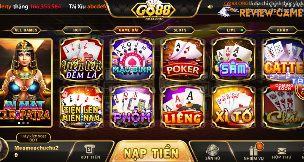 Lựa chọn game bài Tiến Lên Đếm Lá