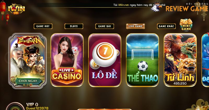 Game Livestream thời gian thực uy tín tại Iwin